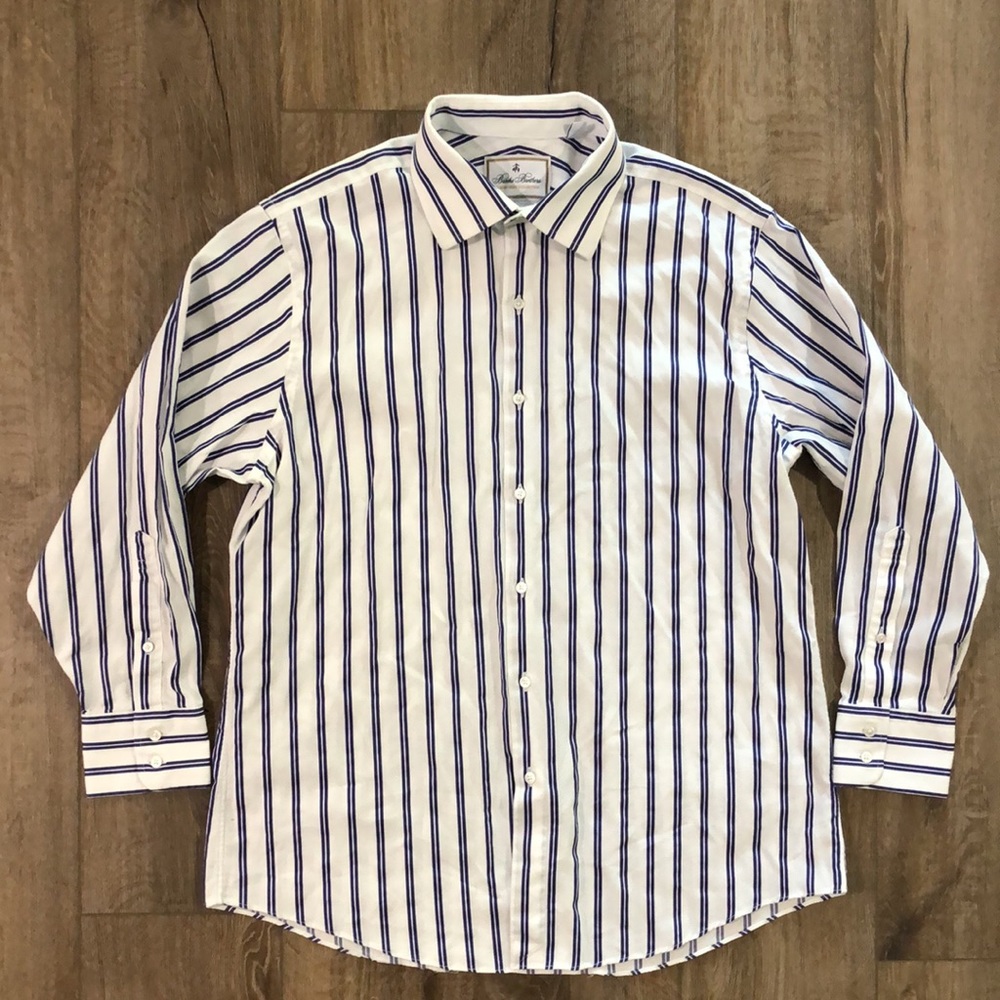 BROOKS BROTHERS x THOMAS MASON Superfine Italian Shirting Regent Fit Dress Shirt